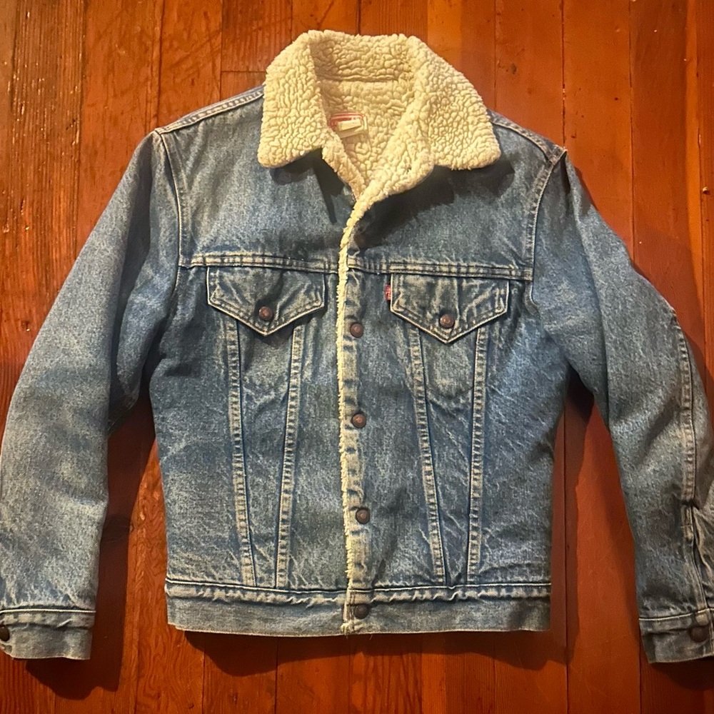 Vintage Levi’s Sherpa Lined Trucker Jacket Size 36 Made in USA